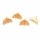 emaillierter Anhänger Croissant in light goldfarben 4 Stück