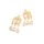 Anhänger Mond aus Messing mit Zirkonia in light goldfarben 2 Stück