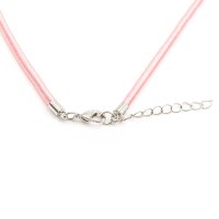 Halskette Seidenband in pink 46cm 4 Stück