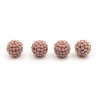 Perlen Beere aus Acryl in rotbraun Samt 4 Stück