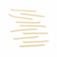 Verlängerungsketten aus 304 Edelstahl in goldfarben 10 Stück