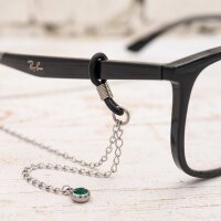 schwarze Brillenbandhalter mit Feder aus 304 Edelstahl 10...
