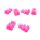 Anhänger Gummibär aus Resin im Farbverlauf lila und pink 6 Stück