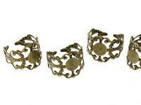 3 Ringrohlinge in antik Bronze für Klebeperlen