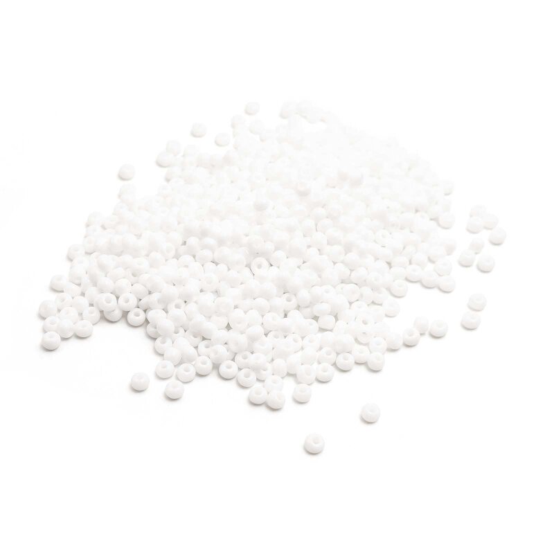 Rocailles Perlen in weiß 3mm 20 Gramm