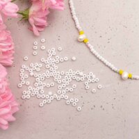 Rocailles Perlen in weiß 3mm 20 Gramm