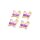 Anhänger Schmetterling mit Emaille im Farbverlauf mit lila und weiß 4 Stück