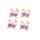 Anhänger Schmetterling mit Emaille im Farbverlauf mit lila und weiß 4 Stück
