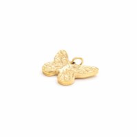 Anhänger Schmetterling aus 316 Edelstahl mit 14k Goldbeschichtung 1 Stück