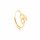 Ring für halbgebohrte Perlen mit Zirkonia 18K Gold beschichtet 1 Stück
