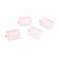 Anhänger "Süßes" aus Resin in pink 4 Stück