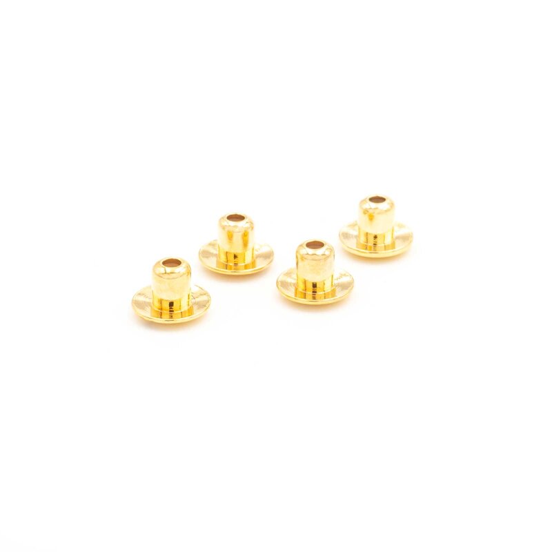 Ohrstopper für Ohrstecker aus Messing mit 18k Goldbeschichtung 4 Stück