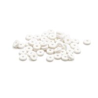 Heishiperlen aus Polymerton in weiß 1 Strang 3 mm