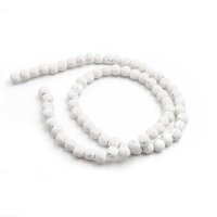 Perle aus Polymerton handgemacht in weiß 6mm 70...
