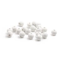 Perle aus Polymerton handgemacht in weiß 6mm 70 Stück 