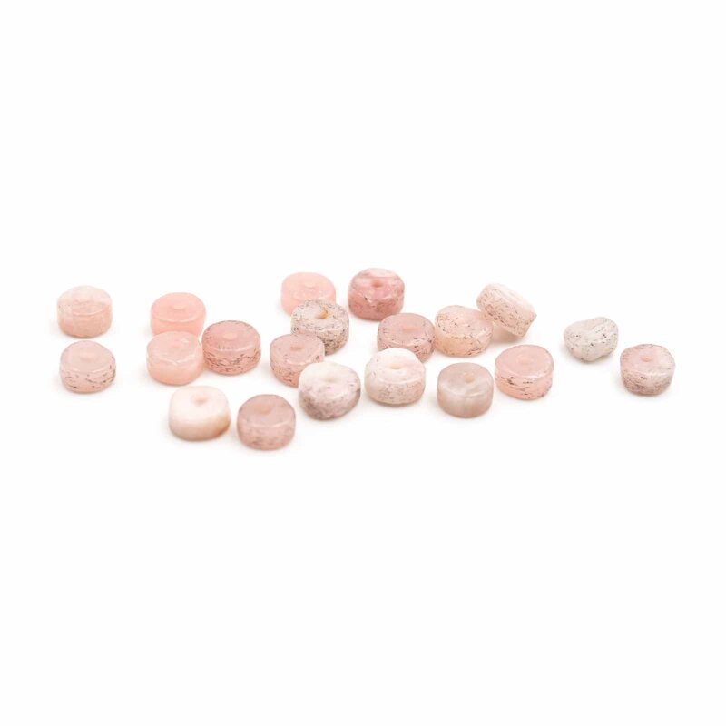 Heishi Perlen aus Pink Opal 4x2mm 20 Stück