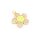 Anhänger Blume mit Smiley in gelb mit 18k Goldbeschichtung 1 Stück