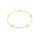Armreifen mit Perlen aus 304 Edelstahl in goldfarben 74mm 1 Stück
