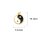 Yin und Yang Anhänger mit 18k Goldbeschichtung 15mm 1 Stück