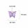 Anhänger Schmetterling silberfarben mit Resin in violett 22x19mm 2 Stück