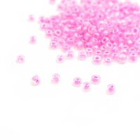 Rocailles Perlen in zarten rosa mit Holo Effekt 3mm 20 Gramm