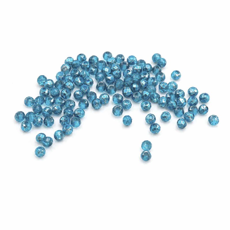 Glasschliffperlen in blau 3x2mm 50 Stück