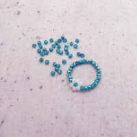 Glasschliffperlen in blau 3x2mm 50 Stück