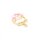 goldfarbener Anhänger mit Schmuckstein in rosa und Zirkonia Steinen 1 Stück