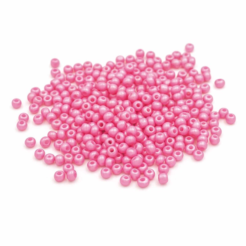 Rocailles Perlen in mattem perlrosa 3mm 20 Gramm