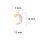 Ohrstecker Mond mit Zirkonia 18k Gold beschichtet 2 Stück