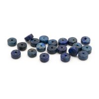 Heishi Perlen aus Lapis Lazuli in blau 4x2mm 20 Stück 