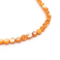 Perlen aus Perlmutt in orange 7-9mm 20 Stück