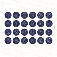 Motivbogen Sternzeichen für Cabochons rund 18 mm