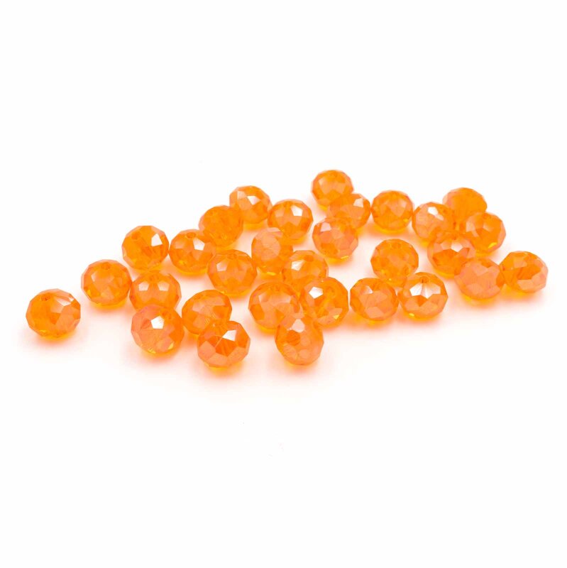Glasschliffperlen in orange 8x6mm 30 Stück