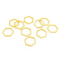 Verbinder als Honigwabe in goldfarben 10 Stück