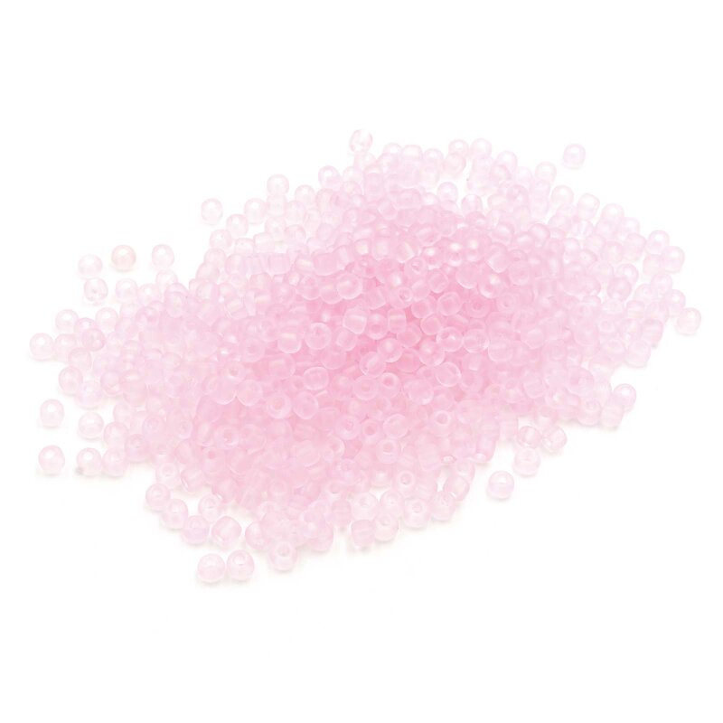 Rocailles Perlen in transparenten rosa 3mm 20 Gramm