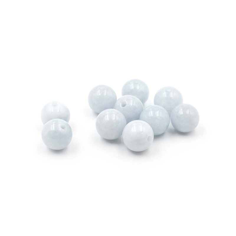 Perlen aus Chalcedon in hellblau 8mm 10 Stück