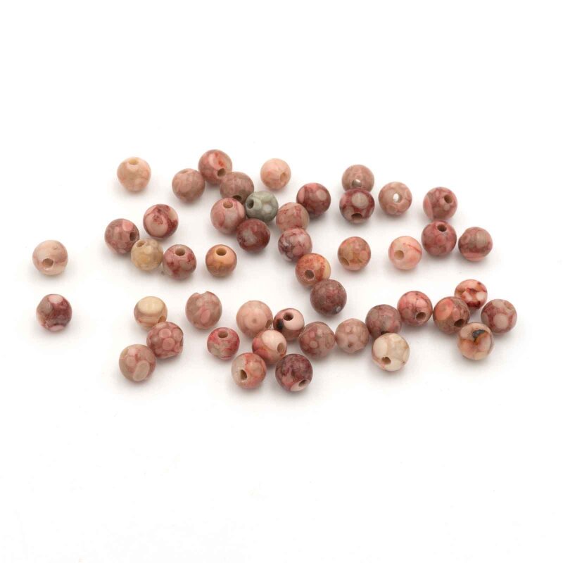Perlen aus natürlichem Maifan in einem nude rosaton 4mm 30 Stück