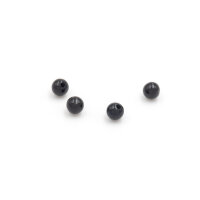 halbgebohrte Perlen aus Onyx in schwarz 3,2mm 4 Stück