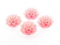 3 Cabochons Blume rosa, 15 mm