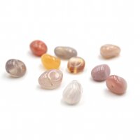 Nuggets als Perlen aus natürlichem Achat im Farbmix 10 Stück 