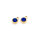 Anhänger mit Strassstein in blau aus 304 Edelstahl in goldfarben 2 Stück