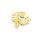 Medaillon aus Messing mit klaren Zirkonia und 18k Goldbeschichtung 1 Stück