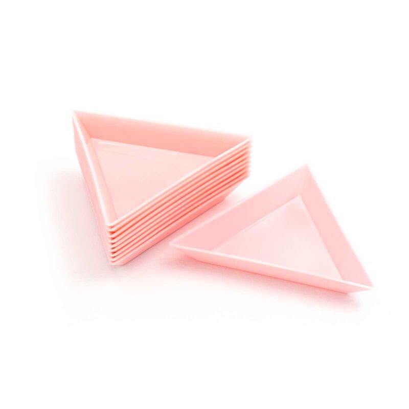 Schmuckschale aus rosa Kunststoff 10 Stück
