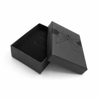 Geschenkbox in schwarz mit aufgedruckter Schleife 1...