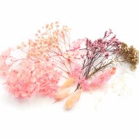Dekobox mit gefärbten Blumen in rosafarben 1 Stück 
