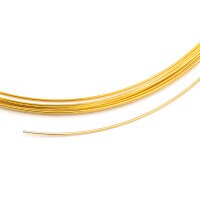 Memory Wire für Colliers in goldfarben 20 Windungen Karbonstahl