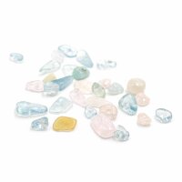 Nuggets als Perlen aus Morganit in babyblau und rosa 5 Gramm