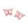 Anhänger Schmetterling silberfarben mit Resin in rosa 22x19mm 2 Stück
