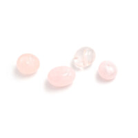 Perlen aus Rosenquarz in Nuggetform 8 bis 12mm 4 Stück
